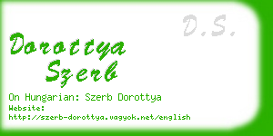 dorottya szerb business card